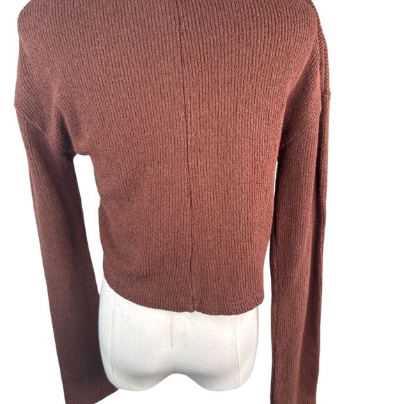 2/$30 ZARA Small Trafaluc Womens Brown Knit Crop Sweater - Picture 3 of 11
